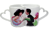 Caneca Coração - 2 peças
